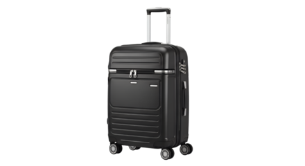 Black Modern Travel Suitcase with Wheels