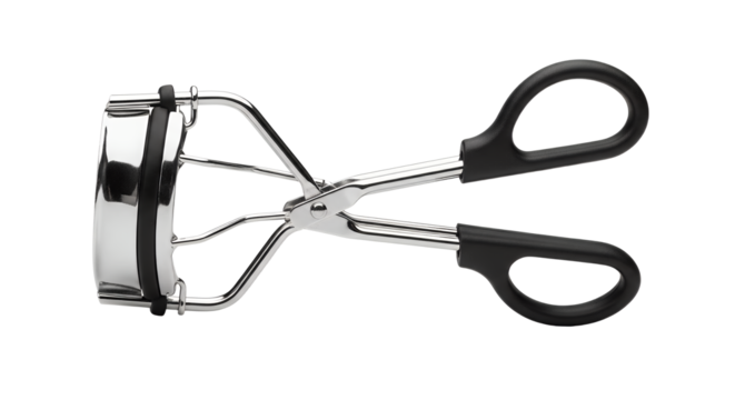 Eyelash Curler Beauty Tool Isolated on Black Background