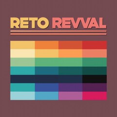 “Retro Revival Vector Color Palette – Neon and Vintage 70s 80s Tones”