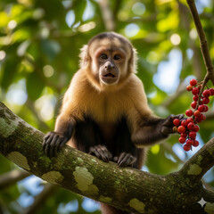 Fototapeta premium monkey on tree