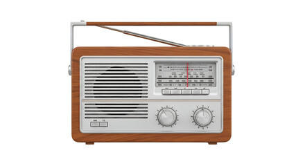 Retro Wooden Radio Receiver Old Style Analog Device