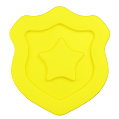 Bright Yellow Star Shield: A Symbol of Protection and Quality