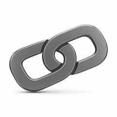 Obraz premium Interconnected: A solitary, strong chain link, representing a bond, concept of connection, business relationship, communication, and collaboration.