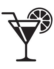 cocktail glass with cocktail