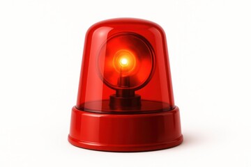 Emergency Siren: A detailed studio shot of a vibrant red siren emitting a brilliant, alert signal. Capture the essence of urgency and immediate attention.