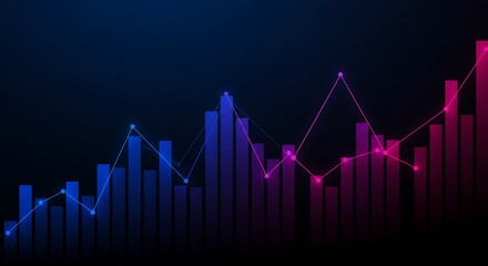 Visualize dynamic market growth with vibrant financial charts showing positive business trends now
