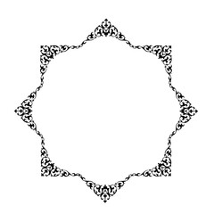 Vintage Ornamental Vector Frame – Elegant Black Vector Border, SVG