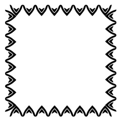 Vintage Ornamental Vector Frame – Elegant Black Vector Border, SVG