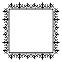 Vintage Ornamental Vector Frame – Elegant Black Vector Border, SVG