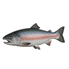 Obraz premium A salmon, profile view, realistic