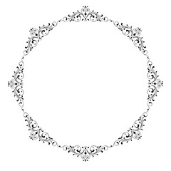 Vintage Ornamental Vector Frame – Elegant Black Vector Border, SVG