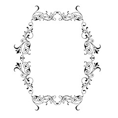 Vintage Ornamental Vector Frame – Elegant Black Vector Border, SVG