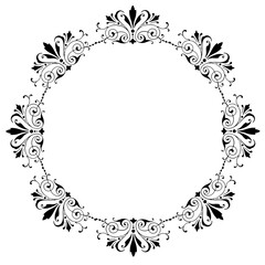 Vintage Ornamental Vector Frame – Elegant Black Vector Border, SVG