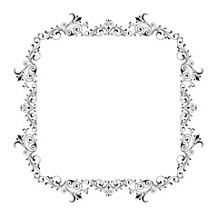 Vintage Ornamental Vector Frame – Elegant Black Vector Border, SVG