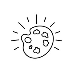 Creative Palette Radiance: Artistic tools light up a visual journey, illustrating the world of art and creativity. 