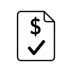 Financial Approval Icon: This image features a straightforward financial approval icon, presenting a clear and concise visual representation of financial success.