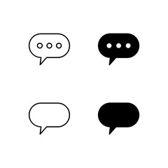 Chat and Comment Icon Collection in Line and Solid Style