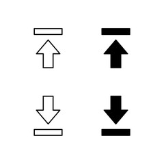 Upload and Download Icon Collection in Line and Solid Style