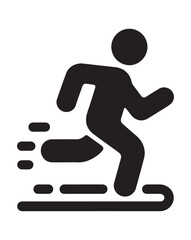 running man silhouette vector art