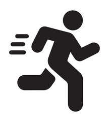 running man silhouette vector