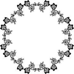 Vintage Ornamental Frame – Elegant Black Vector Border, PNG, 300 DPI 