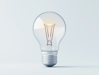 Illuminated lightbulb, studio shot