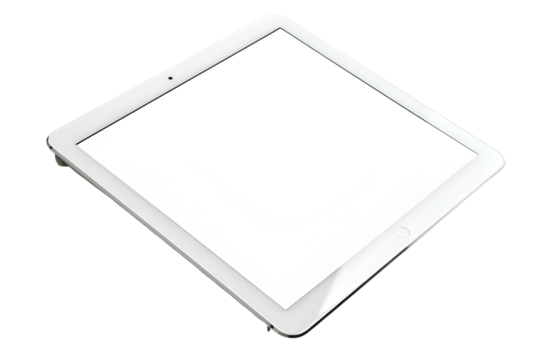 White tablet computer blank screen modern technology