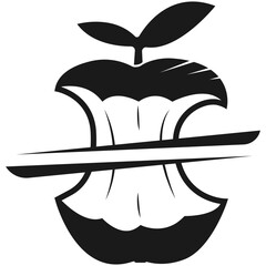 Leftover Apple Minimalist Food Icon