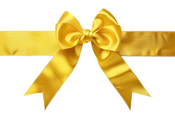 Fototapeta premium Golden ribbon bow elegant gift decoration