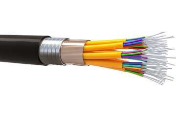 Cross section of fiber optical cable.