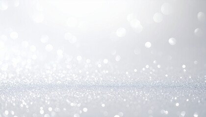 白とシルバーの輝きが広がる幻想的で上品な光の背景