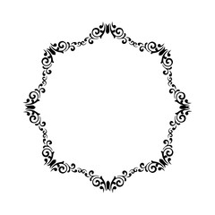 Vintage Ornamental Frame – Elegant Black Border,  JPG, 300 DPI 