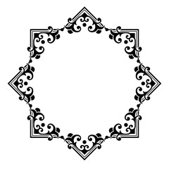 Vintage Ornamental Frame – Elegant Black Border,  JPG, 300 DPI 