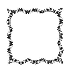 Vintage Ornamental Frame – Elegant Black Border,  JPG, 300 DPI 