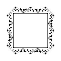 Vintage Ornamental Frame – Elegant Black Border,  JPG, 300 DPI 