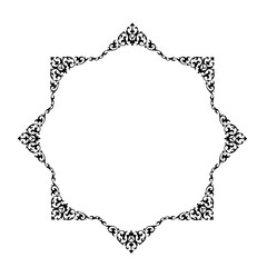 Vintage Ornamental Frame – Elegant Black Border,  JPG, 300 DPI 