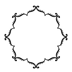 Vintage Ornamental Frame &ndash; Elegant Black Border,  JPG, 300 DPI 