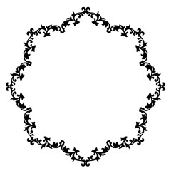 Vintage Ornamental Frame – Elegant Black Border,  JPG, 300 DPI 