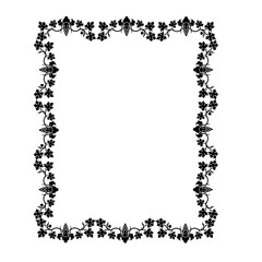 Vintage Ornamental Frame – Elegant Black Border,  JPG, 300 DPI 