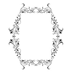 Vintage Ornamental Frame – Elegant Black Border,  JPG, 300 DPI 