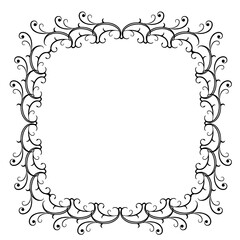 Vintage Ornamental Frame – Elegant Black Border,  JPG, 300 DPI 