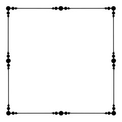 Vintage Ornamental Frame – Elegant Black Border,  JPG, 300 DPI 