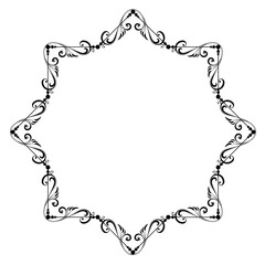Vintage Ornamental Frame – Elegant Black Border,  JPG, 300 DPI 