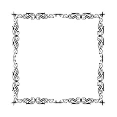 Vintage Ornamental Frame &ndash; Elegant Black Border,  JPG, 300 DPI 