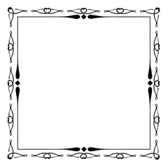 Vintage Ornamental Frame – Elegant Black Border,  JPG, 300 DPI 