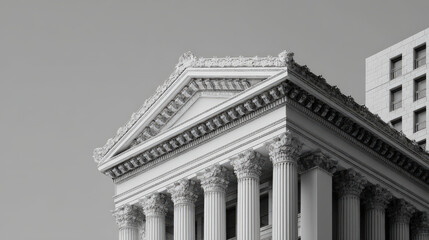 capture essence of modern architectural facades that blend seamlessly with classical elements