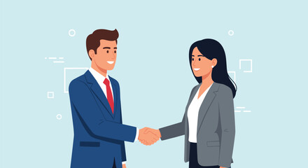 Two business people shake hands making a deal. Professional partnership, collaboration, agreement, success.