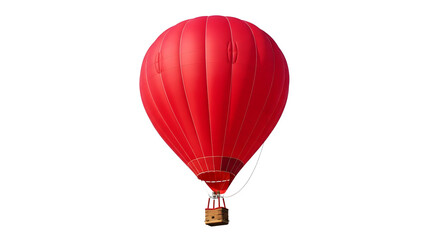 Obraz premium See the world from above with a vibrant hot air balloon against a bright white sky ready for your creative project on isolated white background