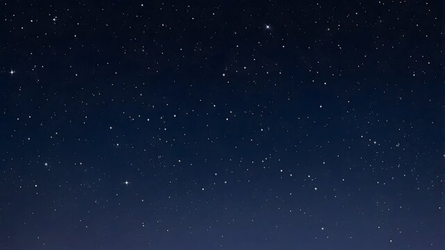 Cielo nocturno oscuro con estrellas brillantes sobre un horizonte despejado minimalista