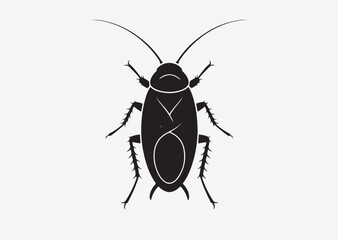 cockroach vector  line art silhouette vector illustration